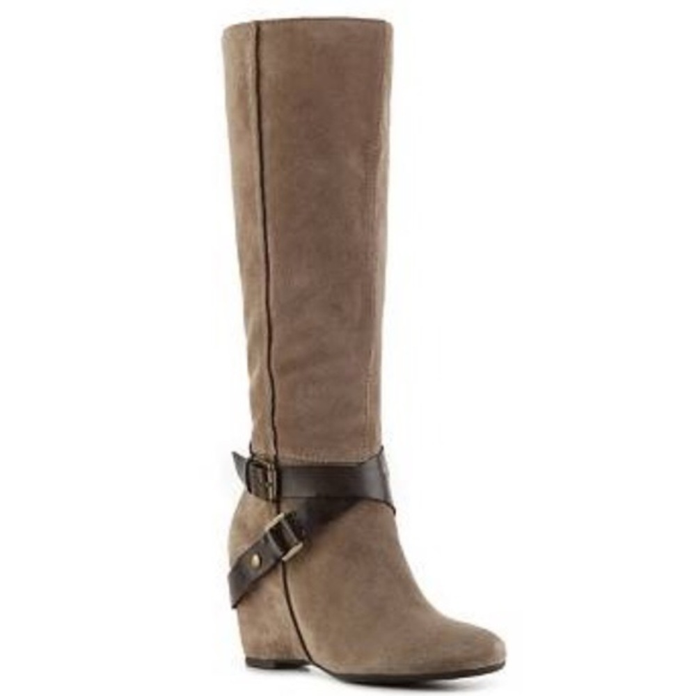 Sexy! Knee High Wedge Boots - Worn 1x